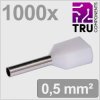 TRU COMPONENTS TC-13377224 Podwójna końcówka T24C021, z częściową izolacją , 0.5 mm², 1000 szt.