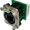 Socket, RJ45, 8 pole, 8P8C, Cat 5e, IDC connection, flange mounting, NE8FDV-YK