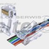 Wtyk RJ45 drut CAT6 przelotowy