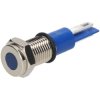 R-TECH 657028 Panel Indicator 8mm Flat 24V Blu Nickel Brass