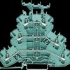 2002-3233 Three-tier through terminal block, Ø 0.25 - 2.5 mm, L/L/N.