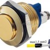 Przycisk chwilowy 16mm wyst. stal GOLD 36V- śrubki