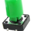 Tact Switch 12x12mm z nasadką zielony