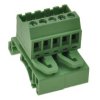 Złączka; na szynę DIN; rozłączna r=5,08mm; 2EHDRD-05P; zielony; śrubowy; 0,5÷2,5mm2; 12A; 300V; 5 torów; Dinkle; RoHS