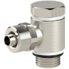 Angle swivel screw connection, L 33 mm, 18 bar, brass, nickel-plated, for hose, 110577
