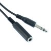 2m 6.35mm Stereo Male Plug to Female Socket Extension Cable Lead