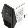Gniazdo zasilające IEC z filtrem przeciwzakłóceniowym1 2A C14 Deltron Montaż na panelu