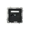 Gniazdo komputerowe pojedyncze 1xRJ45 kat. 5e MMC złącze IDC GPK-1R/K/m/33 czarny metalik SONATA Ospel