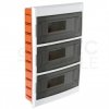 Rozdzielnica podtynkowa S-36 (N+PE) 3x12 moduły IP40 306x472x100mm drzwi transparentne dymne NEKU