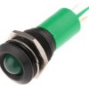 Lampka kontrolna do montażu panelowego 115 V dc, 230V ac, zielona 16mm LED Końcówka lutownicza RS PRO