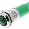 Lampka kontrolna do montażu panelowego 24V ac, zielona 14mm LED Chrom Końcówka lutownicza RS PRO