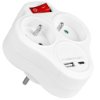 Rozgałęźnik 2 Gniazda French Z Uziemieniem I Włącznikiem + Usb-C + Usb-A...