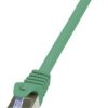 kabel LAN LogiLink CQ3015S, 1 szt., RJ45, CAT 6a, S/FTP, 0.25 m, zielony