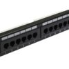 Patch Panel Rack 10 Cali 1U Kat.6 12P Utp Czarny Neku