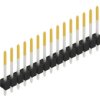 Pin header, 15 pole, pitch 2.54 mm, straight, black, 10048431