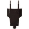 Wtyczka płaska 10A b/u 250V czarna WT-1001 (ZN-11 2,5A)