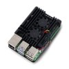Obudowa do Raspberry Pi 5 z dwoma wentylatorami - aluminiowa - czarna