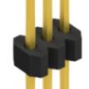 Pin header, 3 pole, pitch 1.27 mm, straight, black, 10060606
