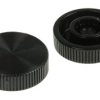 RS PRO Pokrętło mocujące Czarny długość gwintu: 8 mm Acetat średnica pokrętła 26 mm Radełkowane Zaciski śrubowe