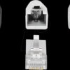 CCBW89380GY RJ45 plug, FTP Cat.6a, 10 pieces