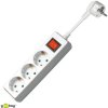 51285 Steckdosenleiste 3-fach mit Schalter, 1,5 m, weiß