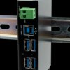 EX-1504HMS USB 3.0 4-port industrial hub, 15kV EDS, DIN rail