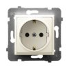 ARIA Gniazdo pojedyncze z uziemieniem schuko ecru GP-1US/m/27 OSPEL