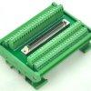 CZH-LABS DIN Rail Mount 100-pin Half-Pitch/0.05" D-SUB Female Interface Module, DSUB,SCSI.
