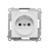 Simon 55 Gniazdko wtyczkowe bez uziemienia z przesłonami (moduł) 16 A, 250 V~, szybkozłącza Jasnoszary mat TG1CZ.01/114