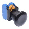 YW1B-M4E20B Black 22mm Mushroom Momentary Push Button Switch 2NO IP65 IDEC