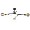 Lampa Sufitowa Nowoczesna 3Xe27 Fiore Black/Gold