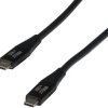 USB4 connection cable, USB plug type C to USB plug type C, 2 m, black, EBUSBC40-20G.2