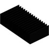 Extruded heatsink, (L x W x H) 100 x 190 x 50 mm, 0.99 to 0.4 K/W, black anodized, SK 90 100 SA