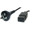 Power cord, China, plug type I, straight on C19 socket, straight, H05VV-F3G1.5 mm², black, 2.5 m, PRC/3/16-H05V2V2F3G150-C19/2,5