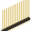 Pin header, 15 pole, pitch 2.54 mm, straight, black, 10049004