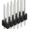 Pin header, 12 pole, pitch 1.27 mm, straight, black, SLVW405512Z