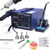 Stacja lutownicza 2w1 HOTAIR WEP 852D+ 700W kompresor + Groty, cyna, pasta