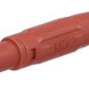 Złącze męskie laboratoryjne złącze męskie proste Średnica pina: 4 mm czerwony Stäubli XL-410 1 szt.