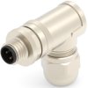 Circular connector, 3 pole, screw connection, screw locking, angled, T4113412031-000