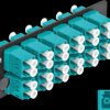 66933 Fiber Optic Adapter Panel, 12 Port, LC Duplex OM4, aqua