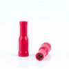 Insulated round plug sleeve, 4 mm, 0.5 to 1.5 mm², AWG 22 to 16, brass, tin-plated, red, BYB-4-07F5036