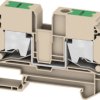 Through terminal block, snap-in, 10 mm², 57 A, 8 kV, dark beige, 3037500000