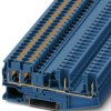Through terminal block, push-in connection, 0.2-6.0 mm², 4 pole, 32 A, 8 kV, blue, 3212000