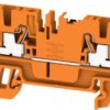 Through terminal block, push-in connection, 2.5 mm², 24 A, 8 kV, orange, 2799160000