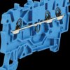 2000-1304 3-wire feed-through terminal, diameter 0.14 - 1.0 mm, blue