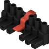 Socket, 6 pole, pitch 7.62 mm, straight, black, 1398910000