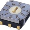 Encoding rotary switch, 10 pole, BCD, straight, 100 mA/5 VDC, SA-7010A
