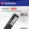 SSD hard drive, 512 GB, PCIe 3.0/M.2 2280, black, Verbatim 49374