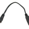 Adapter DC, gniazdo 2,1x5,5 wtyk 1,7x4,8; kabel 10cm