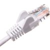 Kabel krosowy patchcord U/UTP kat.5e CCA biały 1m 68501